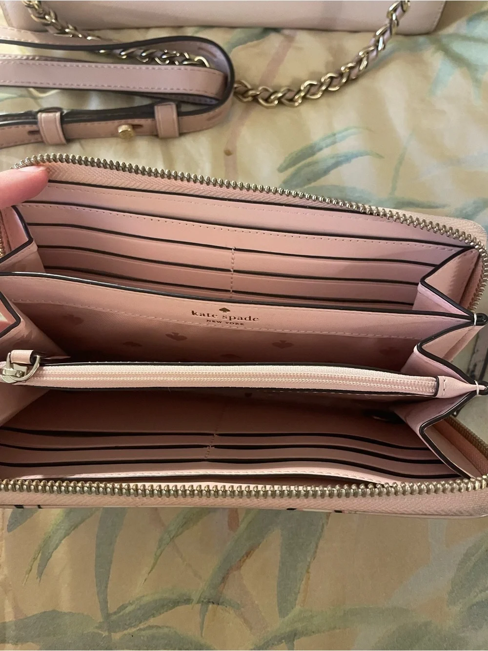 kate spade Pink Floral Zip-Around Wallet